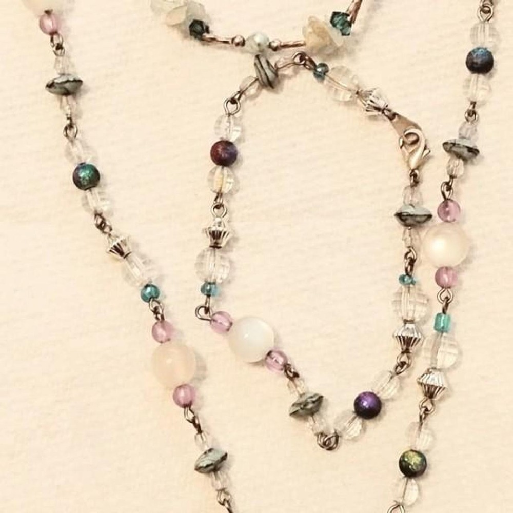 VINTAGE Y2K 3-PIECE JEWELRY BUNDLE ✨
 2000s coastal whimsygoth matching set